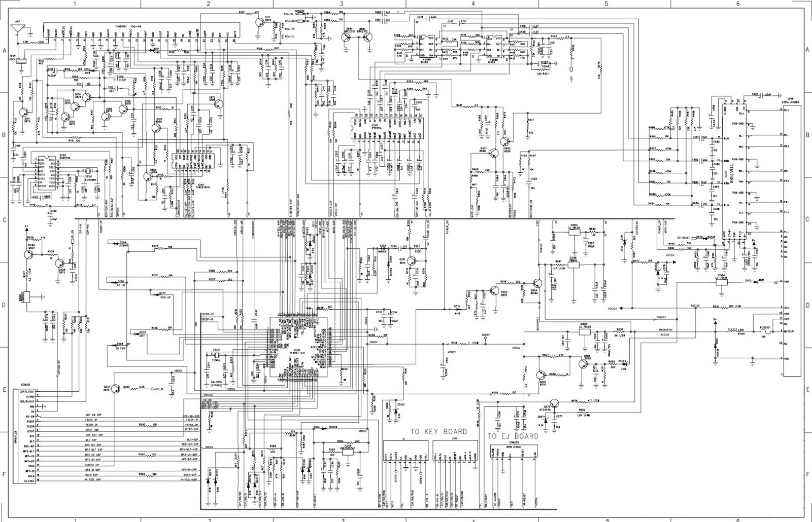 Electro help Hyundai H CDM8042 Car Stereo Circuit Diagram