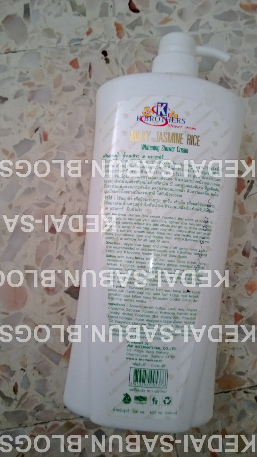 0164360516 PRODUK KECANTIKAN THAILAND KBROTHERS WHITENING SHOWER CREAM