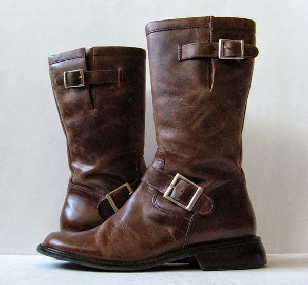 BROWN LEATHER FRYE RIDING BOOTS WOMENS NATURALIZER BOOTS WOMENS SIZE 8