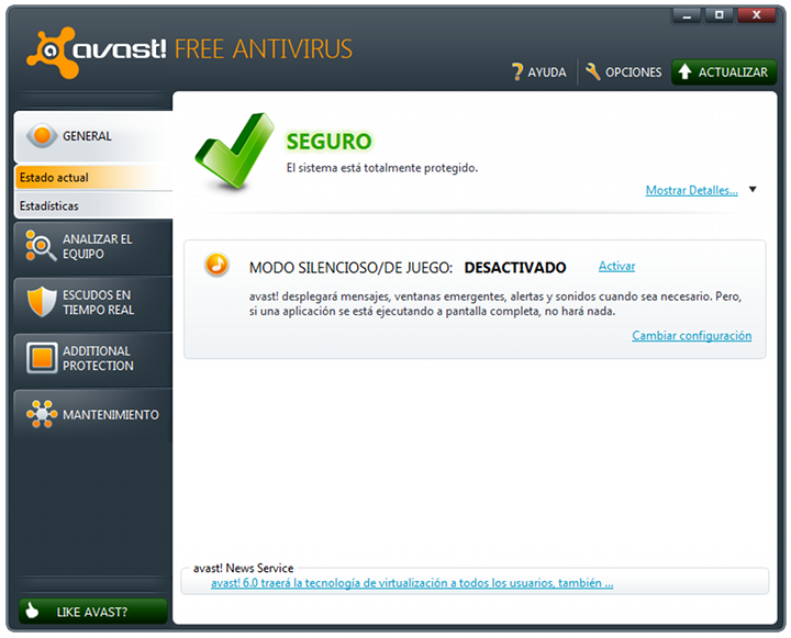 Avast 6 + Licencia 2038 [Español] - Descargar Gratis