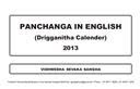 Drigganitha Panchangam (English) 2013-14