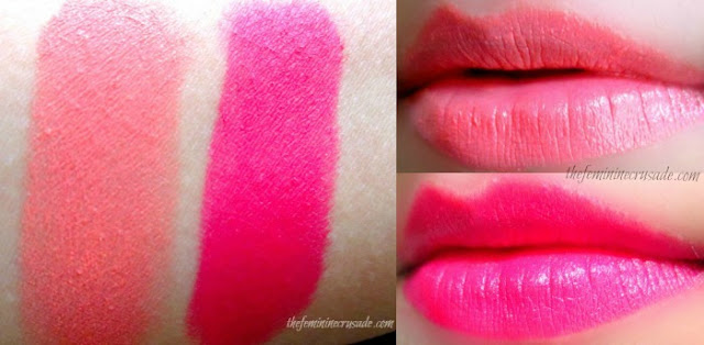 Picture of Topshop Lipsticks in Ohh La La & All About Me Swatches