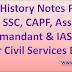 Indian History Notes PDF for UPSC, SSC, CAPF, Assistant Commandant, IAS and other Civil Services Exam