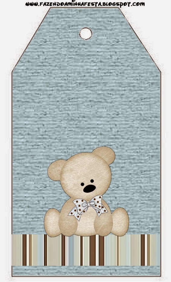 Teddy Bear Family, Free Printable Bookmarks.