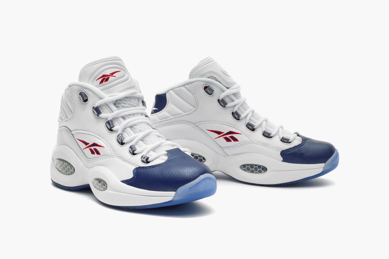 Sneakersnstuff: Release info: Reebok Question Mid White/Blue