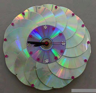 membuat jam dari cd bekas