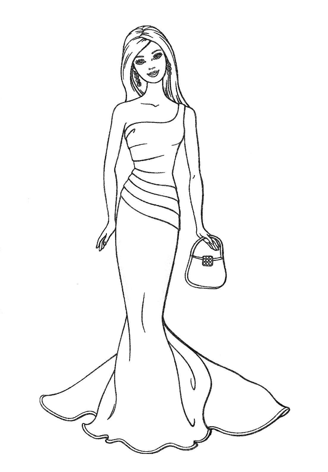 BARBIE COLORING PAGES