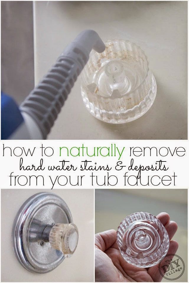 How to naturally remove hard water stains and deposits from your tub