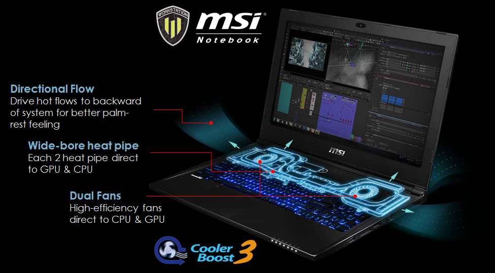 WS60 series comes with Cooler Boost 3 technology | MSI ...
