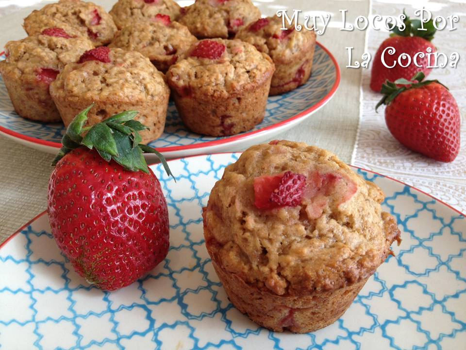 Muy Locos Por La Cocina Muffins de Fresas y Plátano
