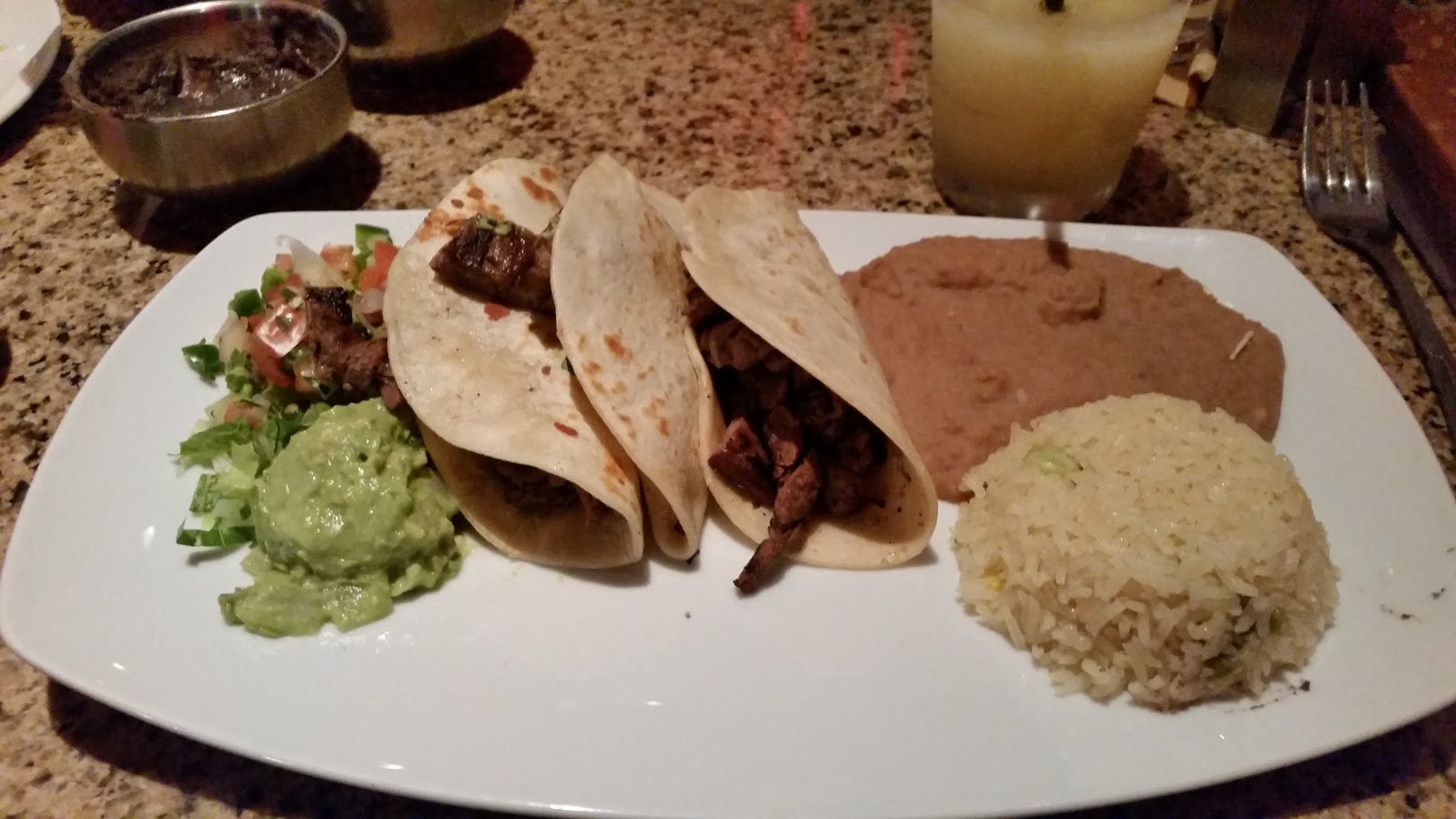 While You Are Dining Gloria's at Fairview for Tacos Al Carbon!