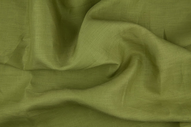 Olive Handkerchief Linen Fabric