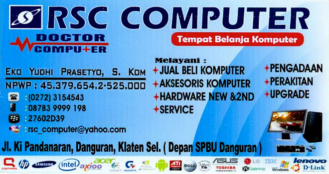 Sakti Komputer Servis Jual Beli Perlengkapan Rsc Pusat Kulakan Kompute