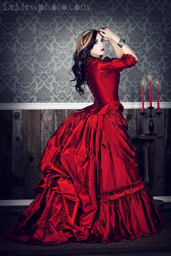 Impressive Red Gothic Wedding Dresses 2015 bridal gowns
