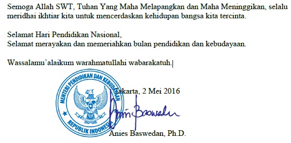 Contoh Naskah Pidato Sambutan Peringatan Hardiknas Website Pendidikan