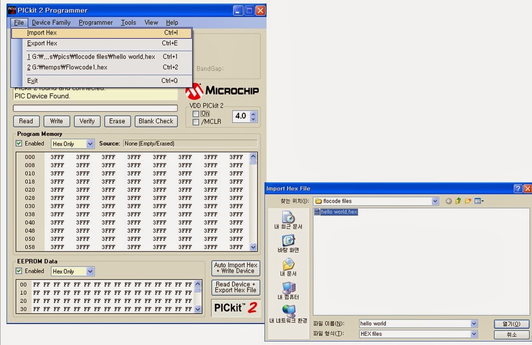Easy Microchip PIC Programming using Pickit2 and Flowcode