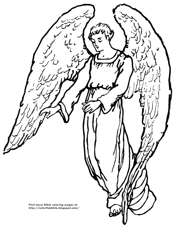 A Guardian Angel Coloring Page Color The Bible A Guardian Angel Coloring Page Color The Bible