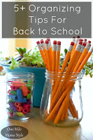 5+ Organizing Tips for Back to School - One Mile Home Style