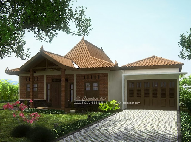 Desain Rumah Joglo Bergaya Modern di Jawa Tengah Konsep 