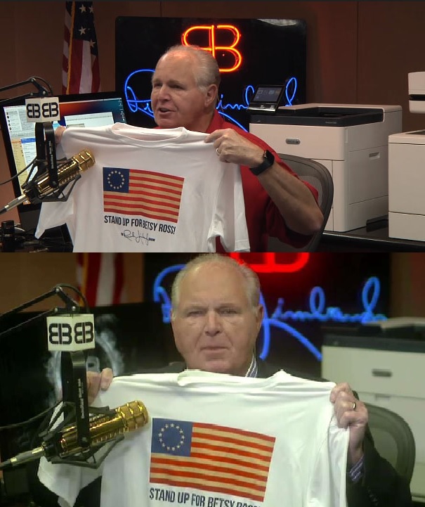 The late, great Rush Limbaugh came to her defense when Betsy Ross was scorned by some idiots ~