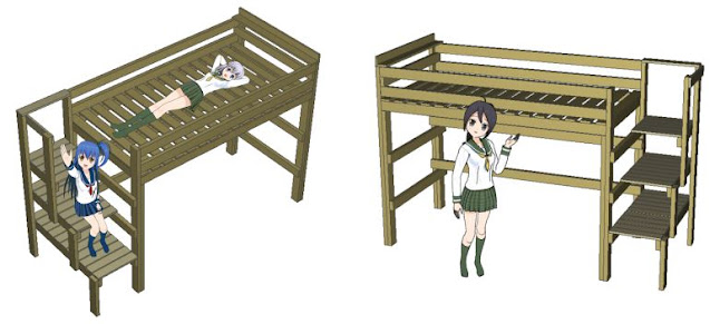 1.5万円で階段付きロフトベッドを超簡単に自作DIY　イメージ