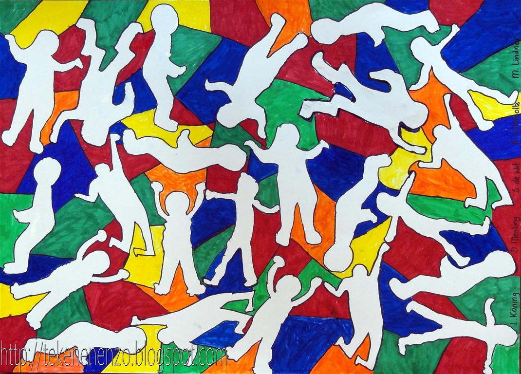 Verwonderlijk Tekenen en zo: In de stijl van Keith Haring, groepswerk HG-35