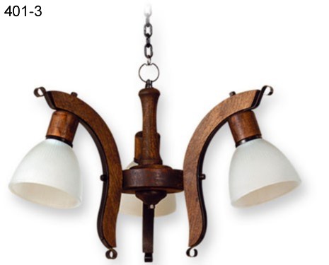 VO Iluminación: Arañas en Madera