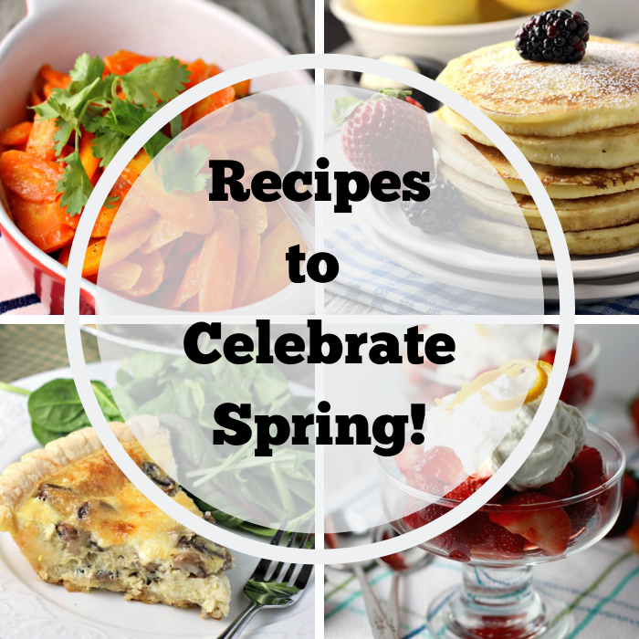 Collage of recipes to celebrate spring