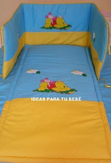 Juego de cuna winnie pooh para bebe