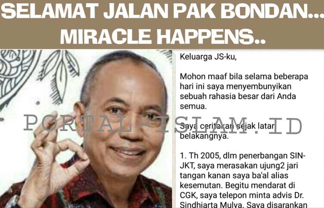 [Surat Terakhir Bondan Winarno] Miracle Happens... | PORTAL ISLAM