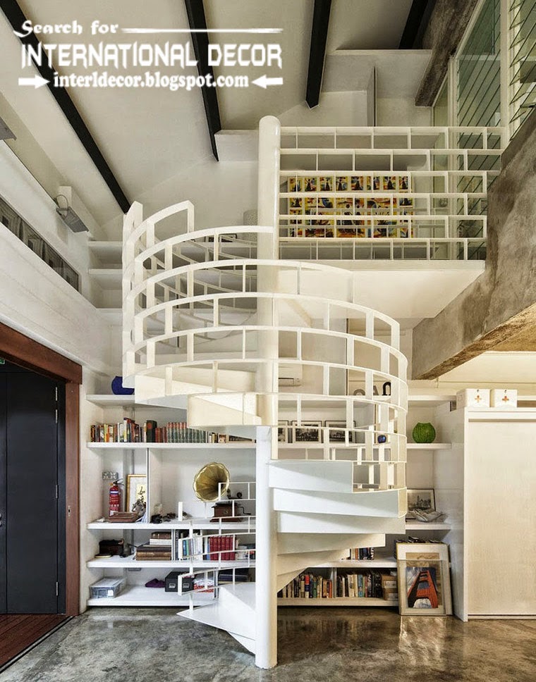 creative spiral stairs design 2015 with steel staircase for modern interior