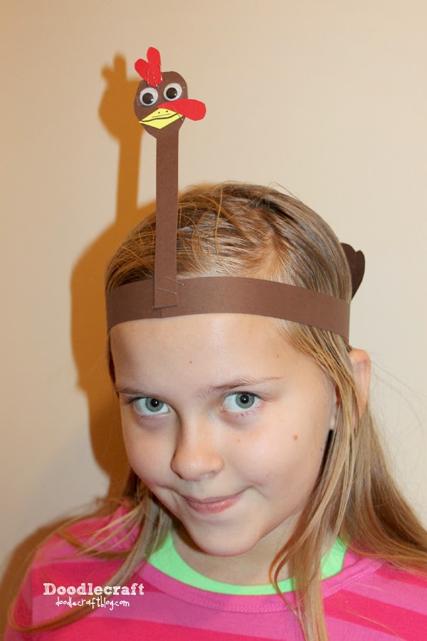 Funny Thanksgiving Turkey Headband With Glitter 