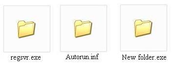 New Folder.exe and Regsvr.exe Virus