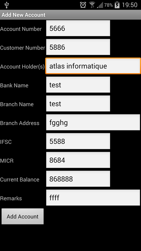 account tracker android project documentation
