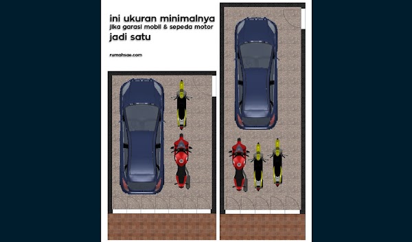Ukuran Minimal untuk Garasi Mobil dan Sepeda Motor yang Jadi Satu Ukuran Minimal untuk Garasi Mobil dan Sepeda Motor yang Jadi Satu
