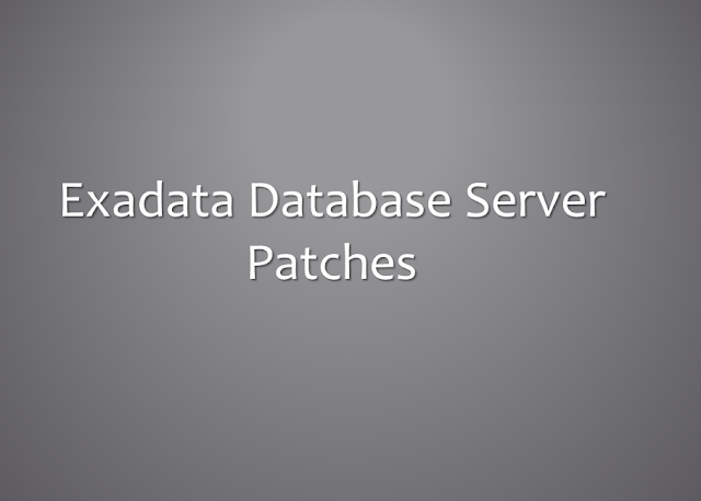 ORACLE DATABASE: Exadata Patching - Patching Strategy - Storage Server ...