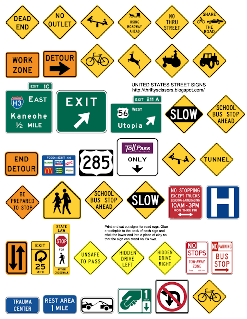 United States Road Sign Graphics Thrifty Scissors