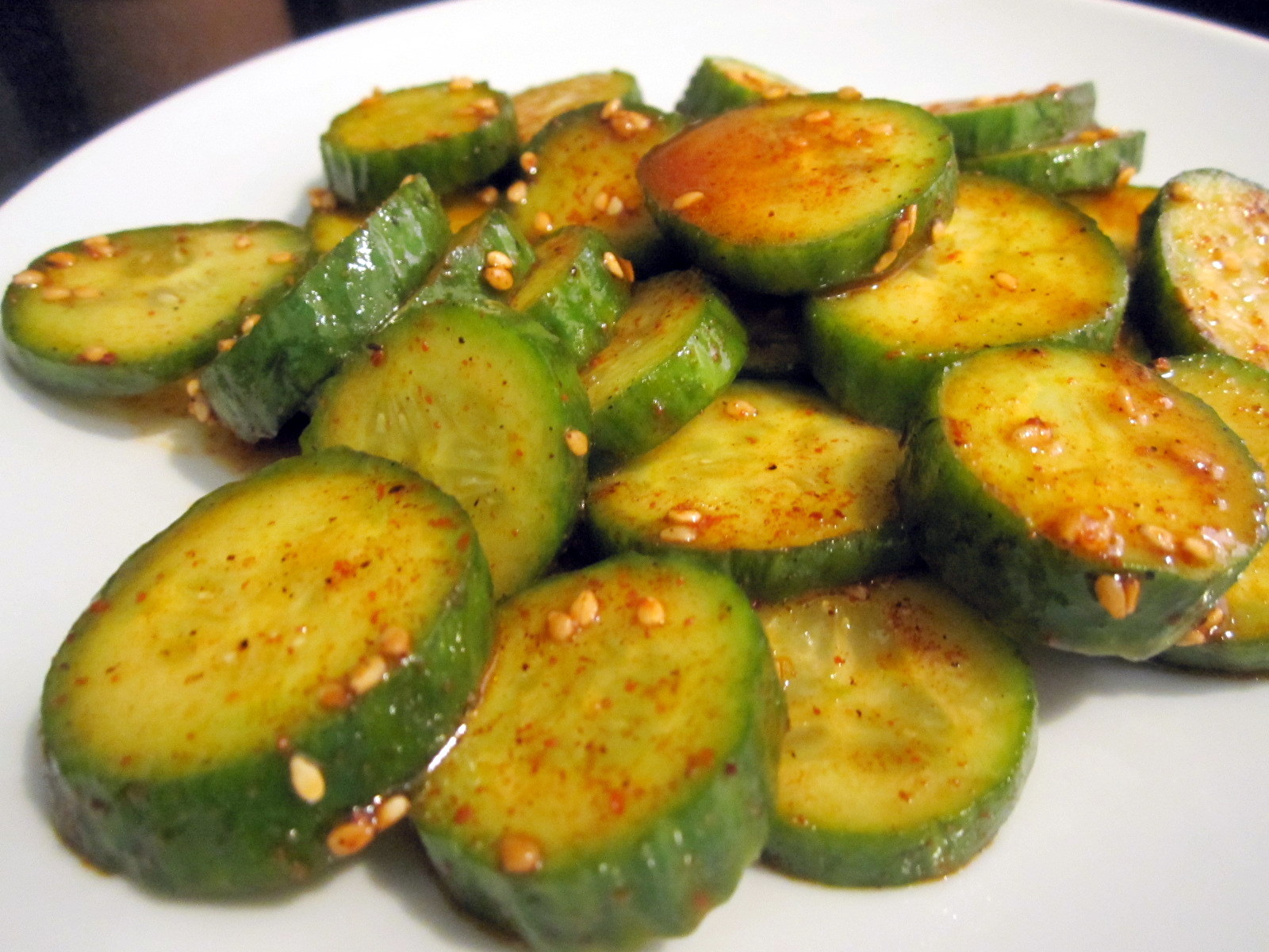 Sophie in the Kitchen Korean Spicy Pickled Cucumbers