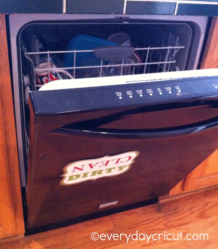 Obsessed with Scrapbooking Easy Dishwasher Cricut Vinyl Sign Using