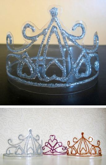 DIY Crystal Crowns or Tiaras. 