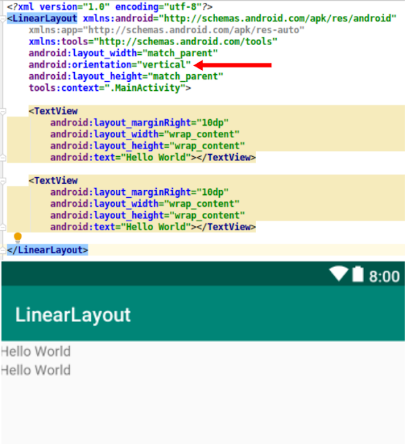 Android Studio : Belajar Linear Layout Vertical dan Horizontal Komponen