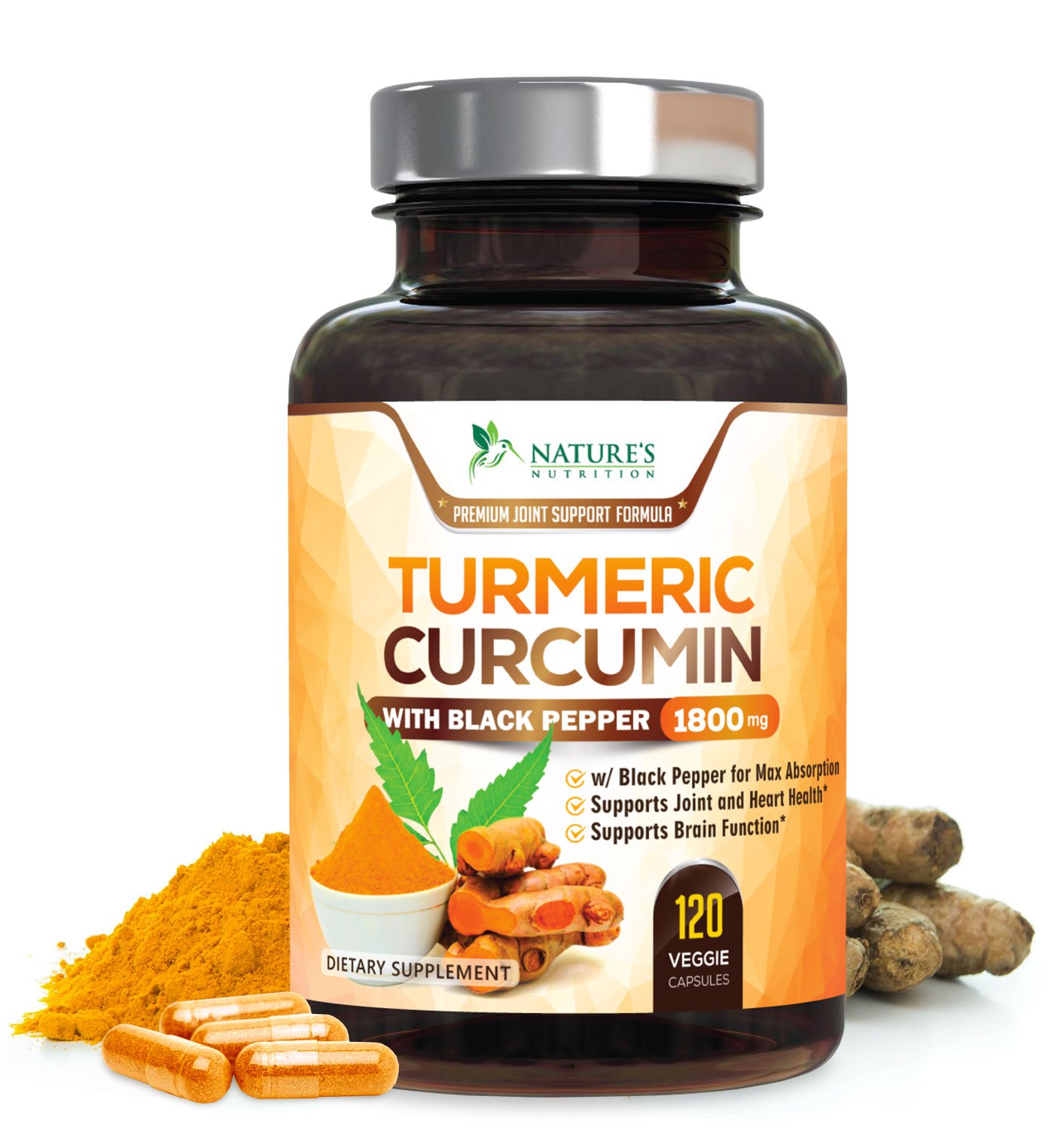 Nature's Nutrition Turmeric Curcumin Max Potency 95 Curcuminoids