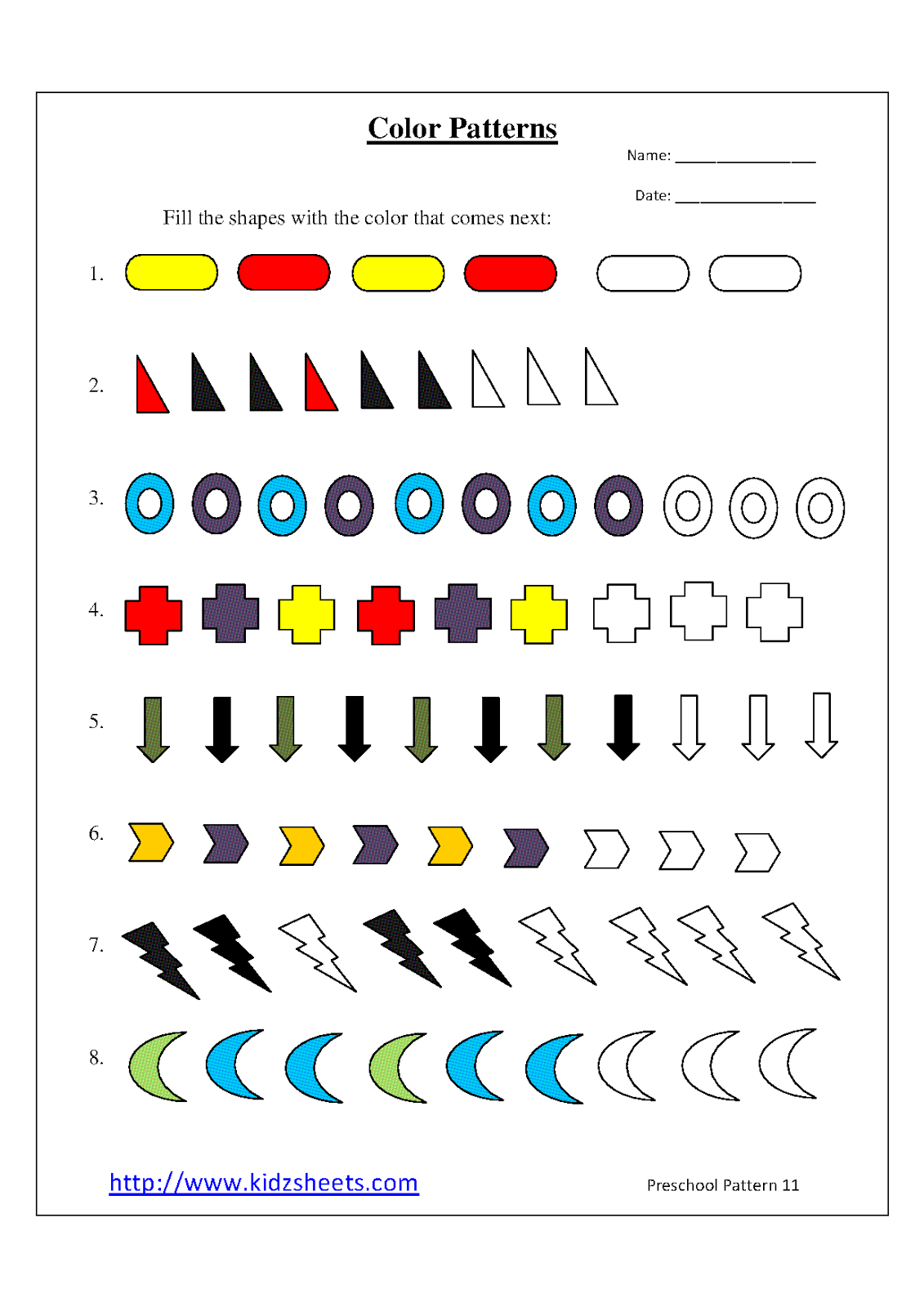 Pattern11 - Patterns For Kindergarten