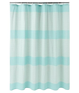 Striped Aqua Shower Curtains, Aqua Shower Curtain
