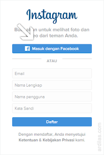 Cara Daftar / Membuat Akun Instagram di Komputer / Laptop