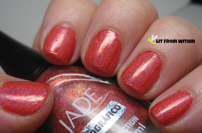 Jade Sunset, gorgeous coral holo.