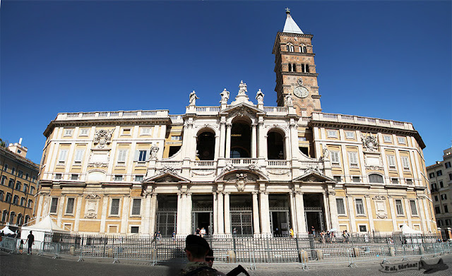 Fachada da Basílica de Santa Maria Maggiore, Roma, Itália
