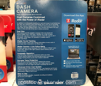 Costco 1225064 - Cobra Drive HD Dash Camera Dual View System: great for any car