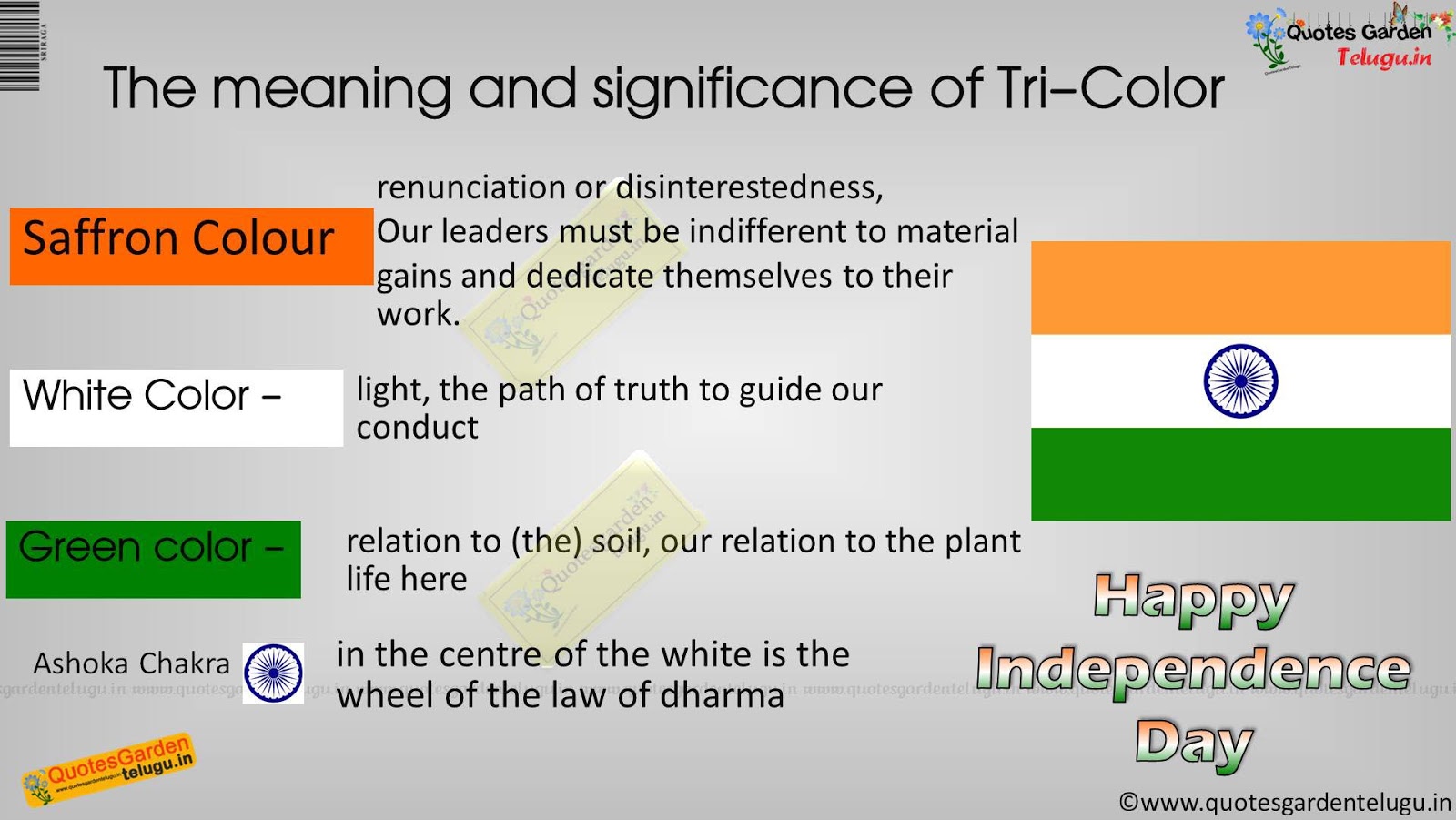 History about Indian national flag tri color information Significance
