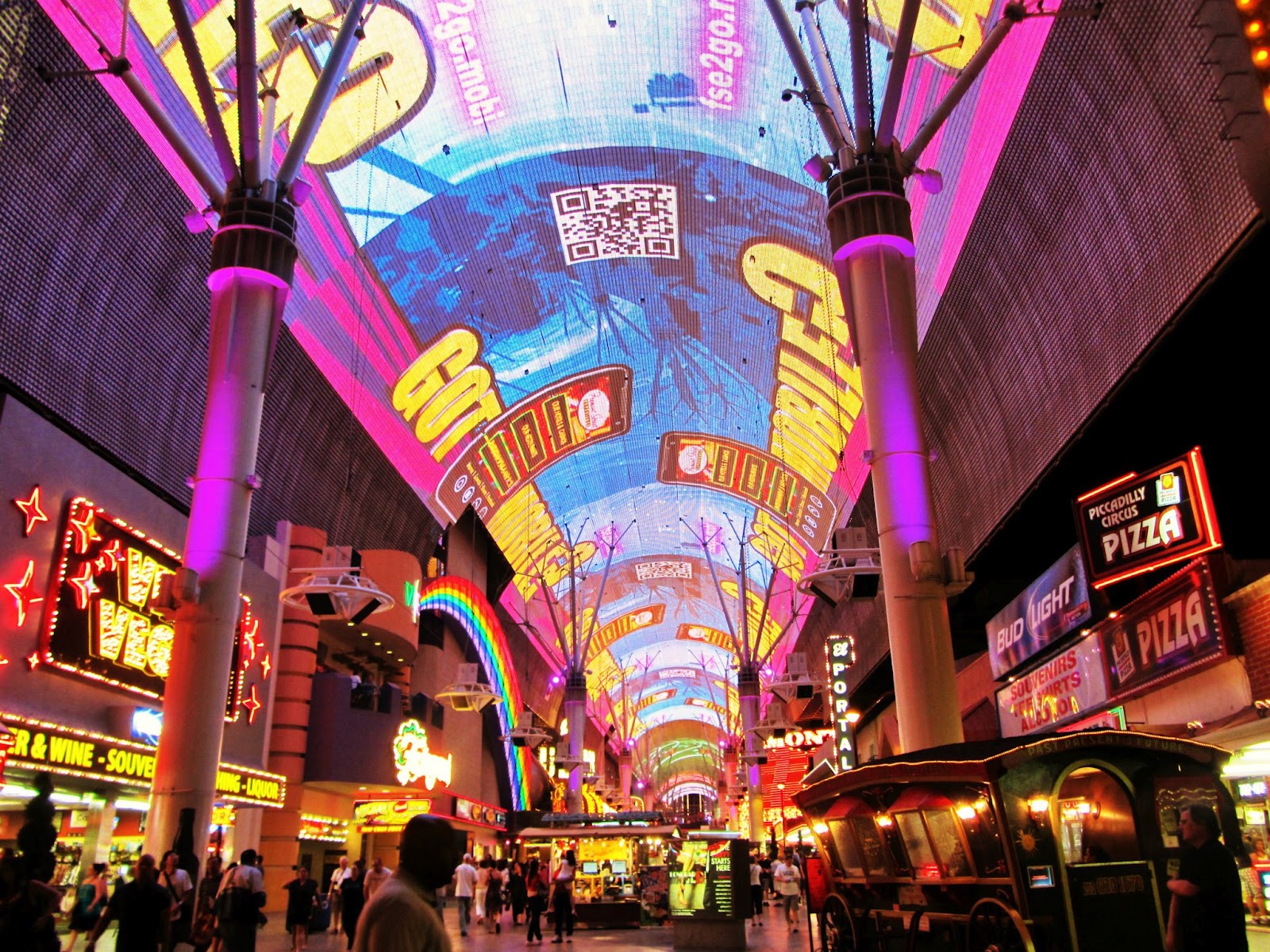 Fremont Street Experience in Las Vegas Old Downtown.
